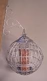Caged Nut Feeder Pewter Round