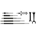 Starrett 124MA Solid-Rod Vernier Inside Micrometers Set, 50-200mm Range, 0.01mm Graduation, +/-0.003" Accuracy, Without Case