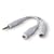 MicroVillage - HEADPHONE SPLITTER FOR IPOD VIDEO, CLASSIC, TOUCH, IPHONE, NANO (1ST, 2ND, 3RD GENERATION), MINI, SHUFFLE & ALL OTHER MP3/MP4 PLAYERS (WHITE)