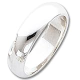 Sterling Silver 5mm Half-Round Band