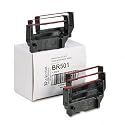 Nu-kote Model BR501 Black/Red Nylon Cash Register Ribbons, Pack Of 6