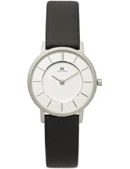 Danish Design IV12Q789 Stainless Steel Case Leather band Silver Tone Dial Ladies Watch