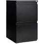 Alera PB542819BL Two-Drawer Mobile Ped File w/Full-Length Pull, 15-7/8w x 19-1/4d, Black