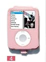 (ONE) Pink Leather Case Cover Pouch with Pull Tab Clasp and Strap For Apple iPod Nano G3 3rd Generation 3 Gen