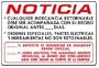 NOTICIA CUALQUIER MERCANCIA RETORNABLE 14x20 Heavy Duty Plastic Sign