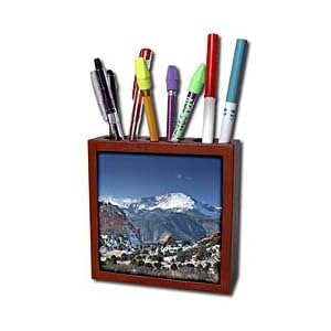 Boehm Photography Mountains - Colorado Mountains Pikes Peak - Tile Pen Holders-5 inch tile pen holder