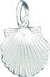 Sterling Silver Sea Shell Charm