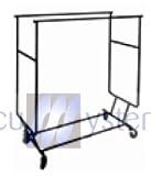 ExecuSystems Deluxe Double Rail Commercial Collapsible Rolling Rack