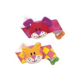 Childrens Toyshop  Toys : Puppy & Kitty Wrist Rattle