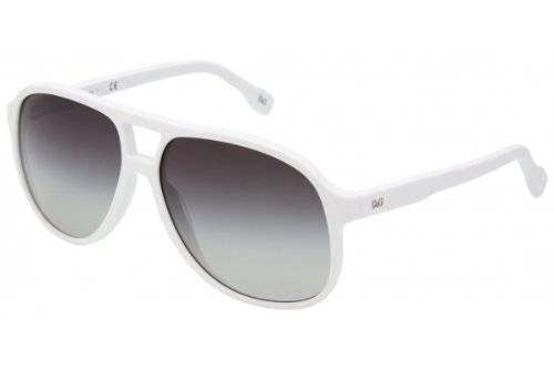 D&g By Dolce & Gabbana Unisex 3043 White Frame/Grey Gradient Lens Plastic Sunglasses