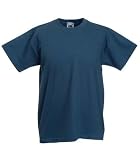 Fruit of the Loom Childrens Plain T Shirt in Steel blue Size 3-4