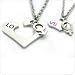 18k Gold Plated Love Heart Puzzle Couples Pendant Necklace Set 21'' 23'' Chains