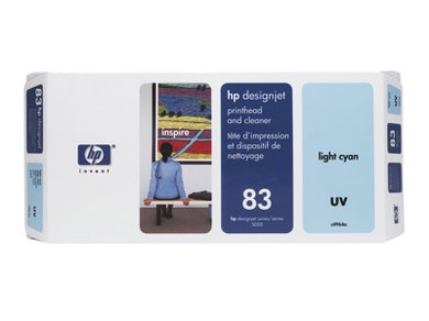 HEWLETT PACKARD No 83 UV LightCyan Printhead And Cleaner For HP Designjet 5000 And 5500 Series