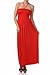 Sakkas Soft Jersey Feel Solid Color Smocked Bodice String Halter Long Dress