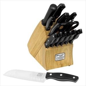 NEW CC METROPOLITAN 15PC ST W/PARERS PARTOKU UTILITY SANTOKU SCALLOPED SHARPENING STEEL STEAK KNIVES