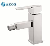 AZOS 浴室設備 洗面器の蛇口 黄銅製 銀色 単穴 台付 冷熱混合水栓 MPXL015C-3