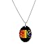 Necklace Oval Charm Rainbow Drops Gay Pride Flag Necklace Oval Charm Rainbow Drops Gay Pride Flag