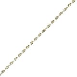 18Kt Gold over Sterling Silver Diamond Cut Twist Anklet 9-10in
