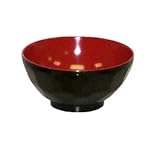 Traditional Japanese Black & Red Soup or Rice Bowl