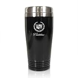 Cadillac Black Stainless Steel Travel Mug, Official Licensed by GM