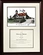 The Union Institute Scholar Scholar Mahogany Framed Lithograph w/Diploma Opening
