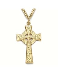 14K Gold Filled Celtic Knot Cross Necklace Celtic Jewelry Celtic Crosses Gift Boxed w/Chain 24" Length Gift Boxed