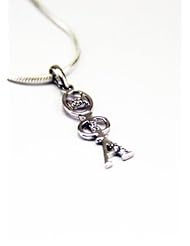Theta Phi Alpha Sterling Silver Lavaliere set with Lab-Created Diamonds