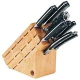 Maxam 8pc Drop Forge Style Cutlery in Wood Block
