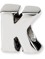 Reflections (tm) Sterling Silver Letter K Pandora Compatible Bead / Charm