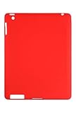 Fosmon Premium Quality Soft Silicone Skin Case for The New iPad 3 & iPad 2 - Red