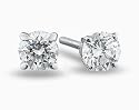 1/3CT White Diamond Stud Earrings in 14k White Gold