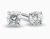 1/4CT White Diamond Stud Earrings in 14k White Gold