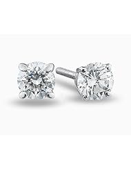 1.50CT White Diamond Stud Earrings in 14k White Gold