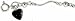 Sterling Silver Anklet with Hearts and Beads