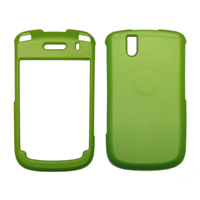 Neon Green Rubberized Snap-On Cover Hard Case Cell Phone Protector for Blackberry Tour 9630 [No Belt Clip Hole] [Accessory Export Brand]