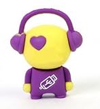 Produkt-Bild: 8GB 'Music Guy' Musik Kerl USB 2.0 High Speed Silikon Stick Pen Disk f&uuml;r Windows und MacOS gro&szlig;es Geschenk (8GB, Lila)