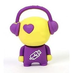 8GB 'Music Guy' Musik Kerl USB 2.0 High Speed Silikon Stick Pen Disk f�r Windows und MacOS gro�es Geschenk (8GB, Lila)