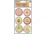 EK Success SPINSS002 Inspirables Simply Seasonal Holiday Token Stickers