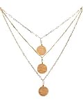 24 Karat Vermeil 3-Layer Disc Necklace