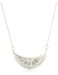 Katie Diamond "Mendhi" Sterling Silver Crescent Necklace