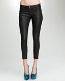 bebe Jeather Back Zipper Ankle Crop Pant
