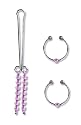 California Exotics Nipple and Clitoral Non-Piercing Body Jewelry, Amethyst