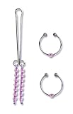 California Exotics Nipple and Clitoral Non-Piercing Body Jewelry, Amethyst