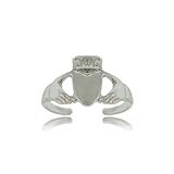 Claddagh Toe Ring Sterling Silver Irish Wedding Band