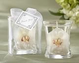 White Orchid Gel Candle - Baby Shower Gifts & Wedding Favors