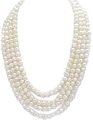 Freshwater Cultured Pearl Necklace in Silver
