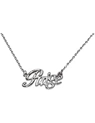 Name Necklaces Paige - Personalized Necklace White Gold Plated 18K, Belcher Chain, 2mm Thick