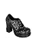 Women's 4 Inch Heel Buckled Multi-Strap Studded Shoe