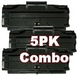 5-Pack Ricoh 430403 (TYPE 1165) Compatible Black Laser Toner Cartridge Combo for Ricoh Fax 1160, 116