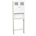Zenith Products White Wood Frosted Glass Window Spacesaver
